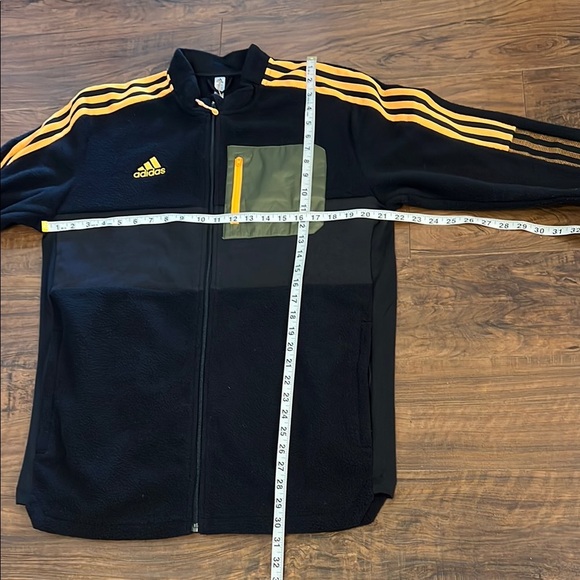 NWT Men’s Adidas Tiro Dark Black Jacket with Bold Gold Highlights, Sz. Large - Picture 16 of 16